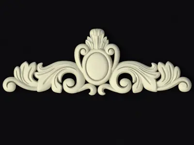 Central decor ornament for furniture 3D model 754