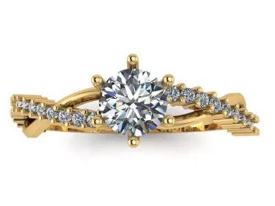 Braided ring featuring 3D print model