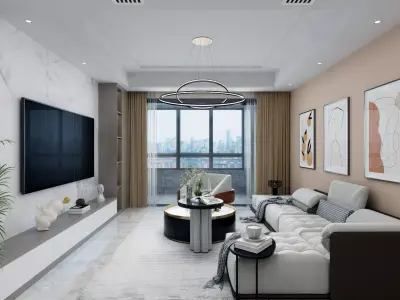 Restaurant decoration Modern Home villa 3D model