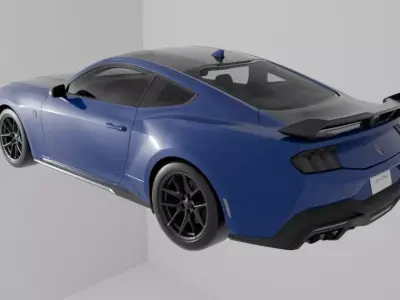 Ford Mustang Dark Horse Low-poly 3D model