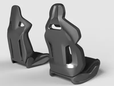 2 sport seats 3D model