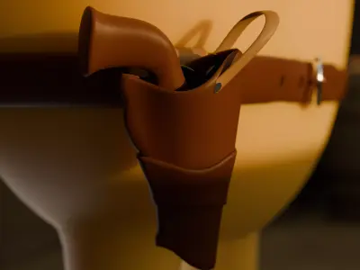 Sheriff Sprinkles The Donut Low-poly 3D model