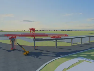 Overhead Crane 3D model