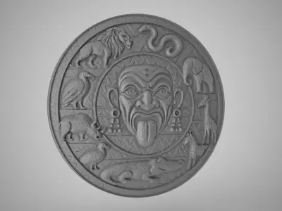 African Style Medallion 3D print model