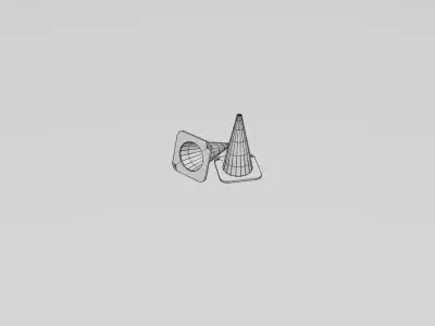 lowpoly Traffic cone game ready Low-poly 3D model