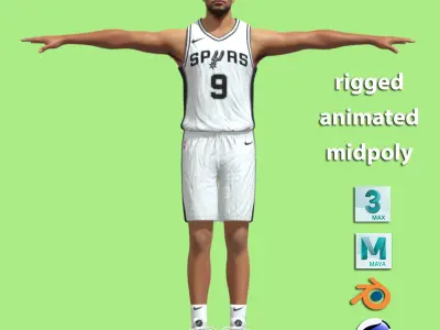 T-Pose Tony Parker San Antonio Spurs 3D model