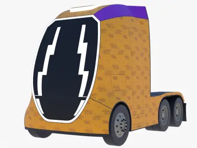 Future semitruck V PBR 3D model