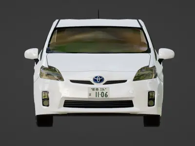 toyota prius lowpoly 3d model Low-poly 3D model