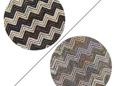 Round Rug Set 249 3D model