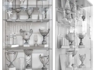 Award cabinet 3D model