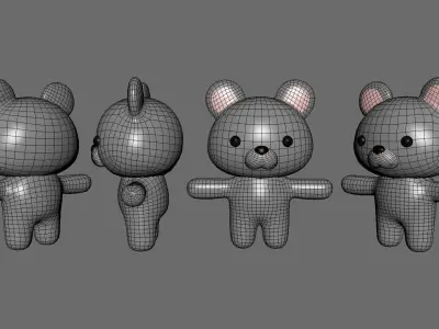 Chubby Rat Animated for Games  Low-poly 3D model