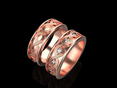 Celtic knot wedding ring model 1013 3D print model