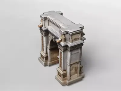 Triumphal Arch Classical Marble Monument 3D model