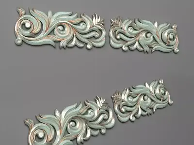Ornament-01 decorative scrolls - decorative scrolls 3D print model
