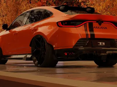 Renault Arkana Widebody Rigged 3D model