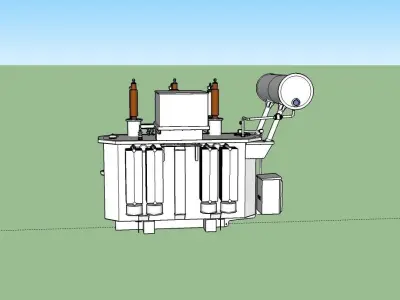 Electrical transformer 3D model