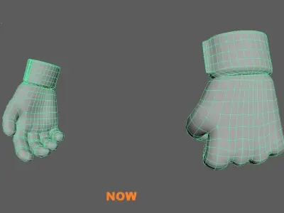 Gloves 3D Soccer Futbol LowPoly HighPoly Low-poly 3D model