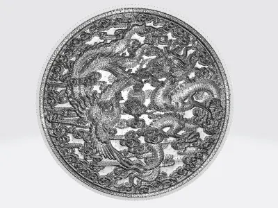 DRAGON AND PHOENIX RELIEF  3D model