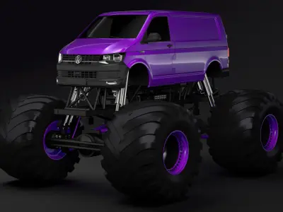 Monster Truck VW Transporter 3D model