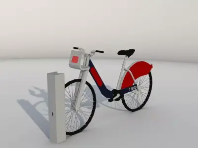 Santander Hire Bike Free low-poly 3D model