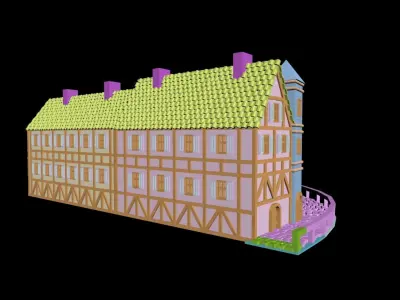 Medieval House 42 3D print model 3D model