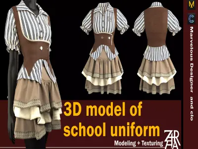 School uniform model  3D model