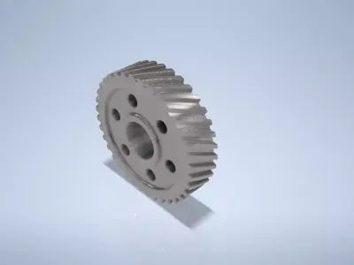 Precision-Engineered Helical Gear for Smooth Power Transmission 3D print model