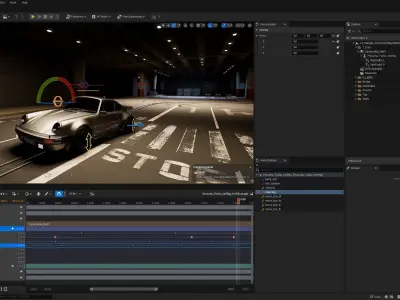 Car Control Rig for Unreal Engine  Low-poly 3D model