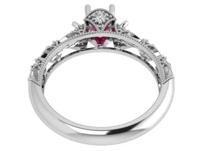 Round Cut Ring 3617 3D print model