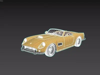 Ferrari 250 Gt Swb  Spyder california Low-poly 3D model