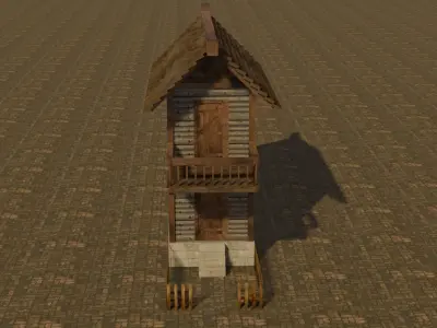 Medieval house 9 Free low-poly 3D model