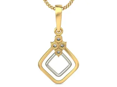 Solitaire Women Pendant 3dm STL OBJ FBX Renders Details 3D print model 41