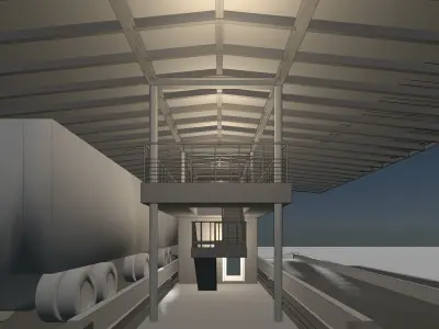 Truck weight scale station 24i15 3D model