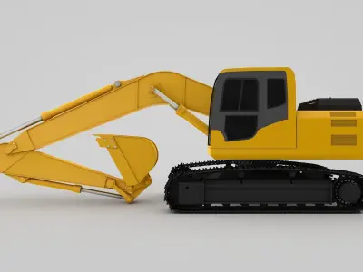 Crawler Excavators 3D model