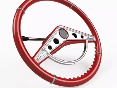 3d printable 1-24 17 inch Chevy Impala 59-60 steering wheel 3D print model