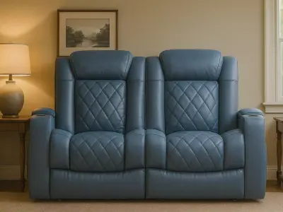 Double Recliner Low-poly 3D model