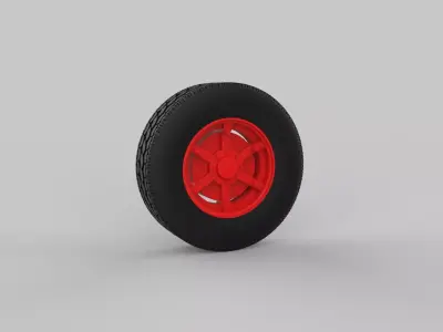 6 spoke Dayton fornt old school Rc wheel 3D print model