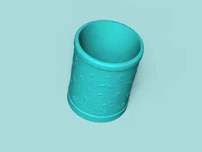 Vase 02 with Plate - Simple Plant Pot - Home Decor 3D print model