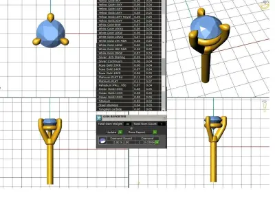 Diamond Jewelry Stud Earrings 2mm 3D model