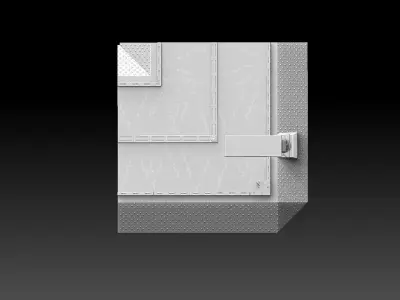 Modular Road Grid Streetlights And Crosswalks 3D print model