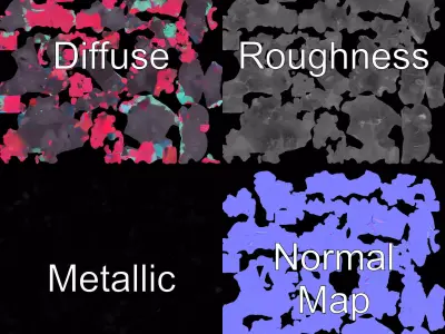 Vibrant Alien Flora model pack Low-poly 3D model