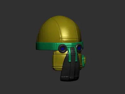 helmet high poly sculpt 3d printable  3D model 52