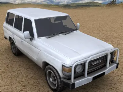 Low Poly Toyota Landcruiser 1980 - Used Low-poly 3D model