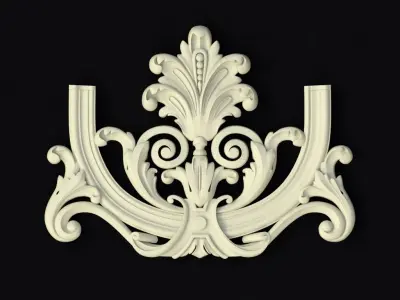 Central decor ornament for furniture 3D model 617