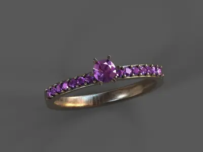 High-Quality 3D Ring Model Low-poly 3D model