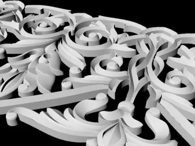 Central decor ornament for furniture 3D model 715