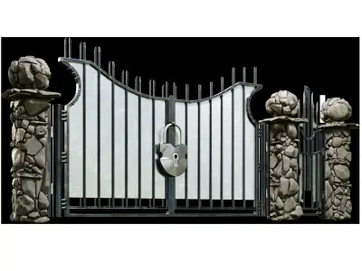 decorative metal gates 3D model