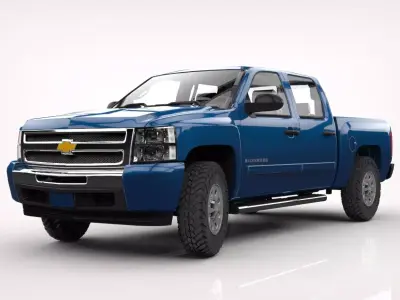 CHEVROLET SILVERADO 4PUERTAS 2010  Low-poly 3D model