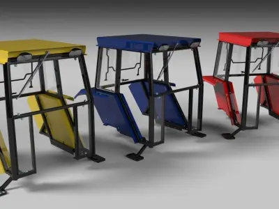 Tractor cabin 3D model