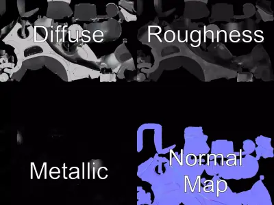 Futuristic Pod Vehicle Model Pack Low-poly 3D model